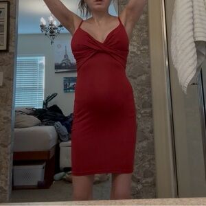 SHEIN Red Midi Dress xs